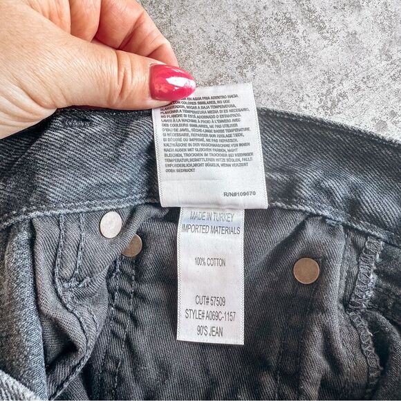 Agolde Black 90's Jean Distressed Size 25 - Picture 9 of 9